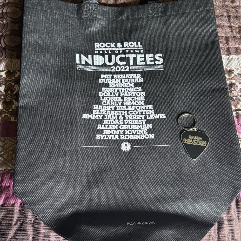 Rock & Roll Hall of Fame 2022 inductees  Black Tote Bag & keychain